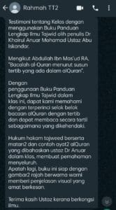 Testimoni alumni STAQ