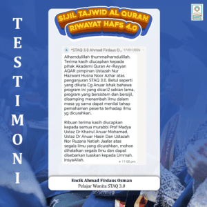 Testimoni alumni STAQ